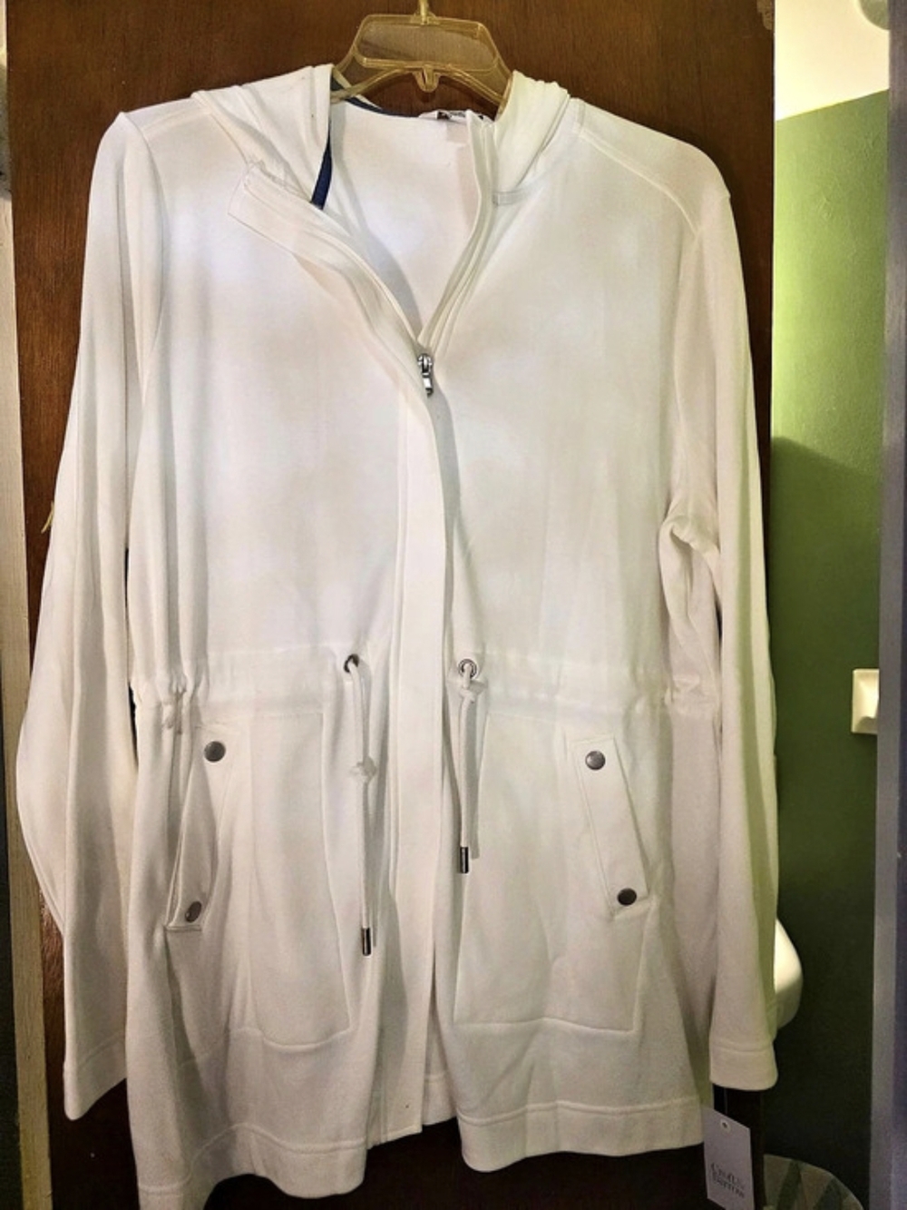 Croft & Barrow Women's Utility Jacket White Size XXL Like New